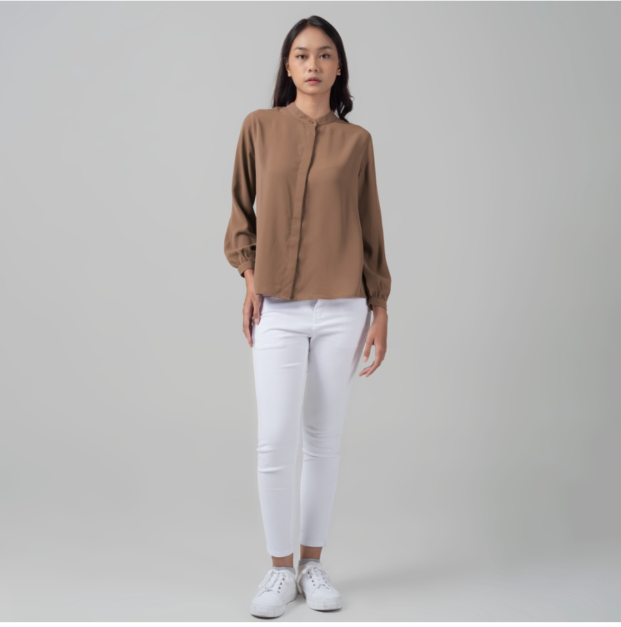Benhill "Yena" Tops Kemeja Wanita Cocoa 899-29578