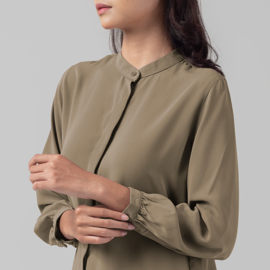 Benhill "Yena" Tops Kemeja Wanita Coffee Milk 900-29578