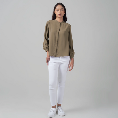 Benhill "Yena" Tops Kemeja Wanita Coffee Milk 900-29578