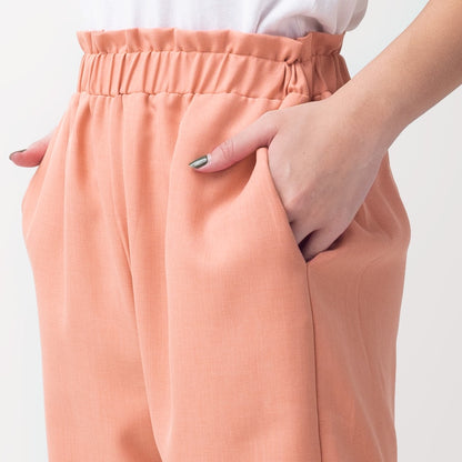 Benhill "Choe" Celana Bahan Wanita High Waist Coral Pink 214-39I74