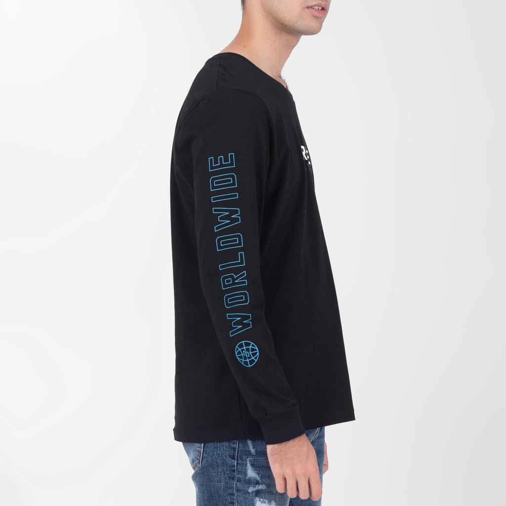 Benhill Kaos Grafis Katun 30s Combed Lengan Panjang Hitam 351-35272