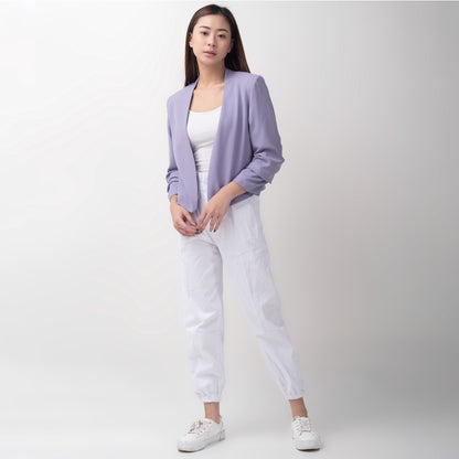 Benhill "Nayeon" Blazer Kerja / Outer Wanita Premium  Lengan Serut Lilac 794-39899