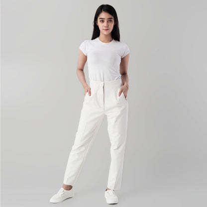 Benhill "Aerum" Celana Wanita High Waist Off White 860-39145