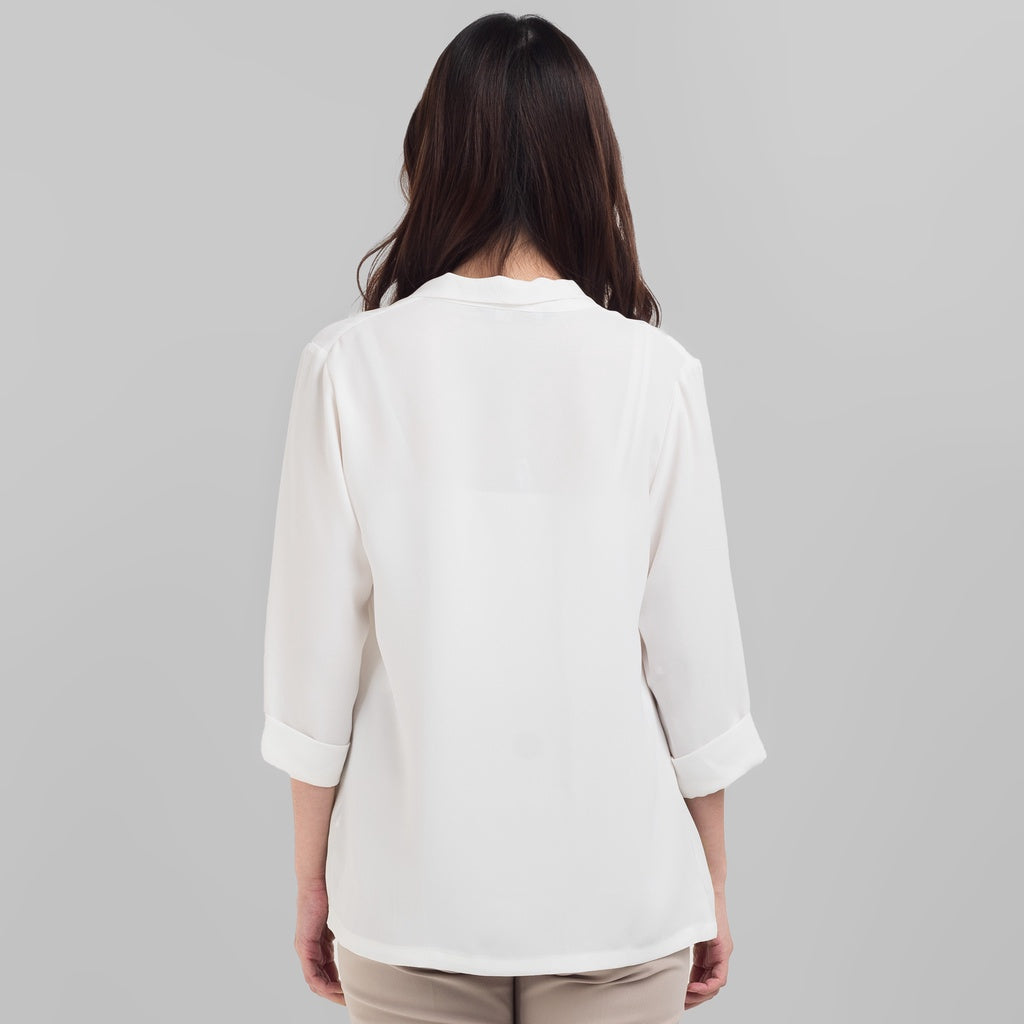 Benhill Bolero "Yuna" Tops Wanita  Lengan 3/4  Off White 842-39199