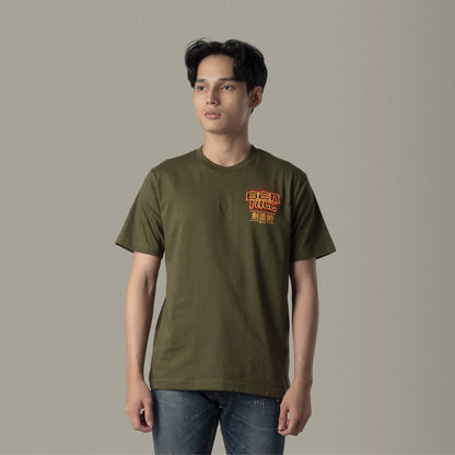 Benhill Kaos Grafis Katun 30s Combed Lengan Pendek Warna Hijau 27825-95768