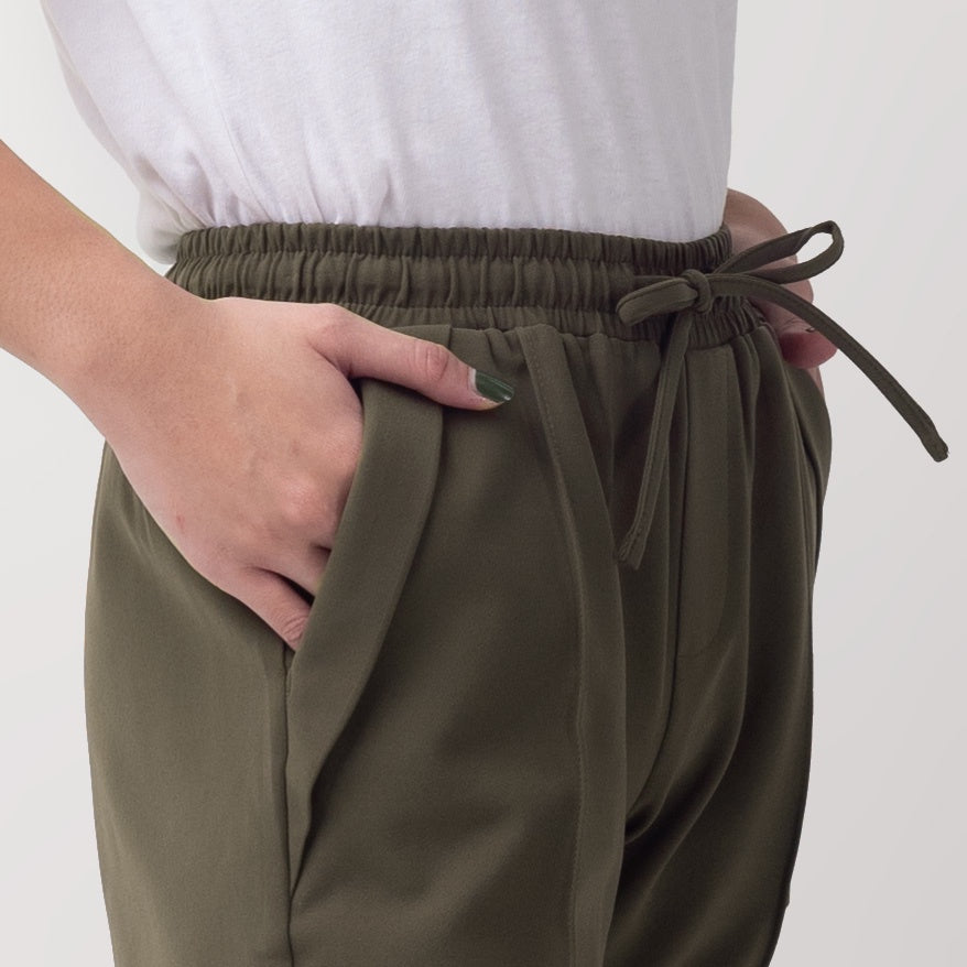 Benhill "Dalmi" Celana Wanita Pinggang Karet Olive 731-39796