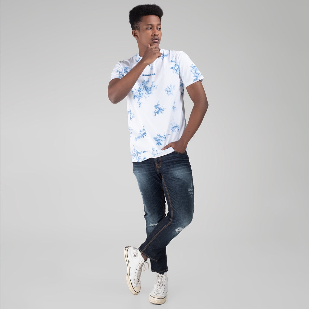 Benhill T-Shirt  Grafis Full Print Katun 24s Combed Lengan Pendek Putih 443-39368-442-39268