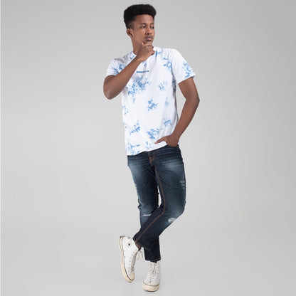 Benhill T-Shirt  Grafis Full Print Katun 24s Combed Lengan Pendek Putih 443-39368-442-39268