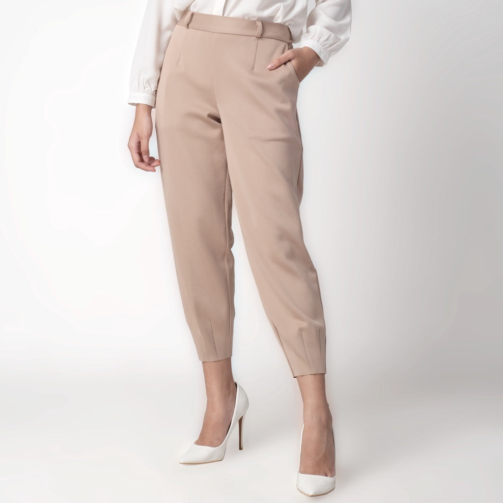 Benhill "Hanna" Celana Wanita Bahan Scuba Aladdin Pant Beige 225-39576