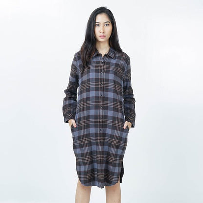 Benhill Kemeja Couple Flannel Kotak Abu 726-11635-53-11633