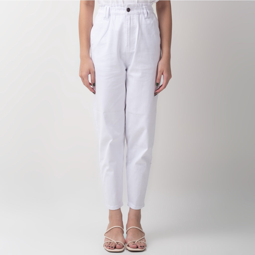 Benhill "Minji" Celana Panjang Wanita High Waist White 781-22155