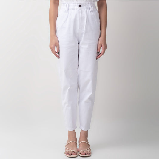 Benhill "Minji" Celana Panjang Wanita High Waist White 781-22155