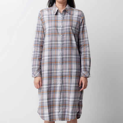 Benhill Kemeja Tunik Flannel Wanita Kotak Abu 1159-11635