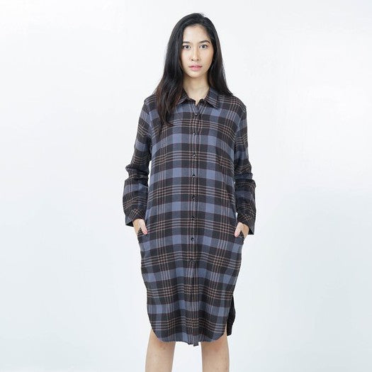 Benhill Kemeja Couple Flannel Kotak Abu 726-11635-53-11633