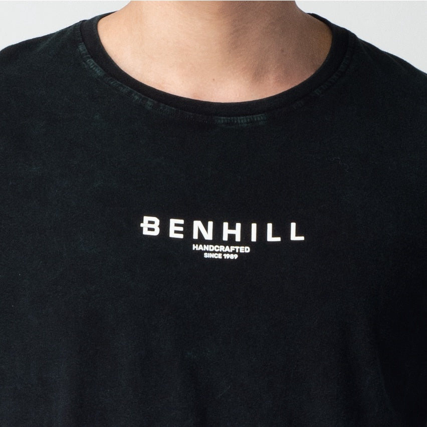 Benhill Kaos Grafis Washed Katun 30s Combed Lengan Pendek Green 318-55768