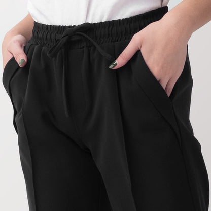 Benhill "Dalmi" Celana Casual Wanita Pinggang Karet Black 732-39296