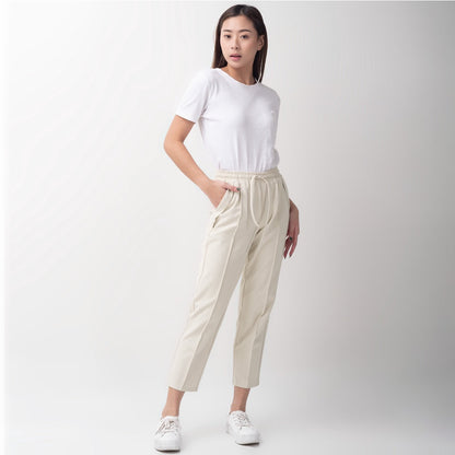 Benhill "Dalmi" Celana Casual Wanita Pinggang Karet Beige 733-39196