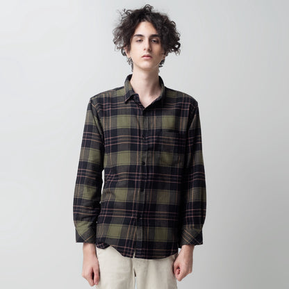 Benhill Kemeja Pria Flannel Lengan Panjang Kotak Hijau 28182-83-11S33