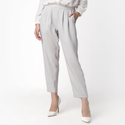 Benhill "Yeri" Celana Wanita Tapered Pinggang Karet Grey 255-39680
