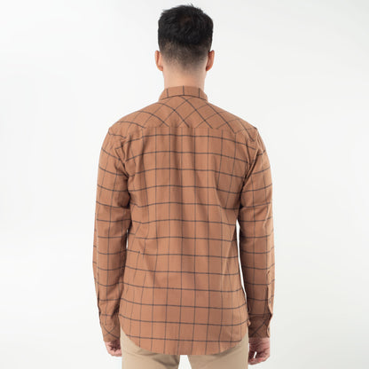 Benhill Kemeja Pria Flannel Kotak Coklat 27068-11533