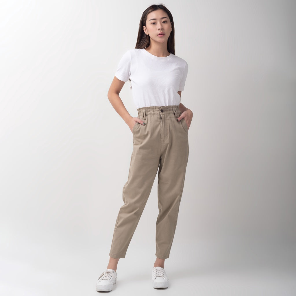 Benhill "Minji" Celana Panjang Wanita High Waist Khaki 782-22555