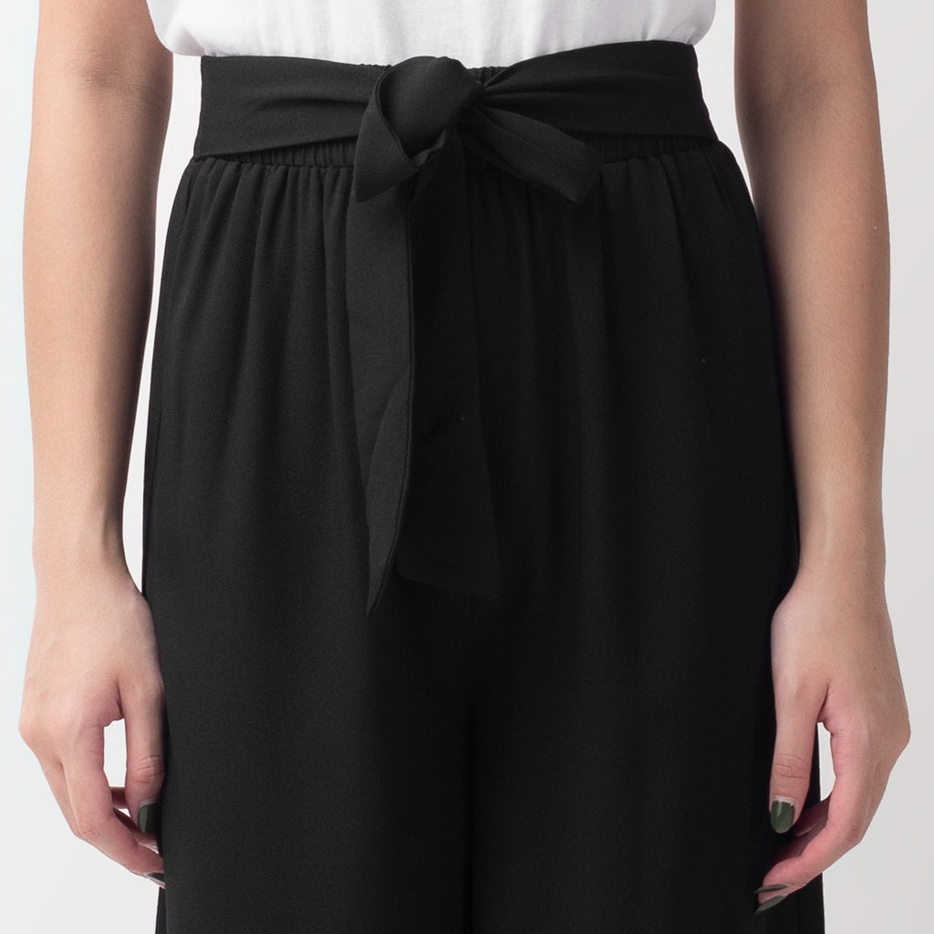 Benhill "MORAE" Celana Wanita Pinggang Karet Hitam 715-39295