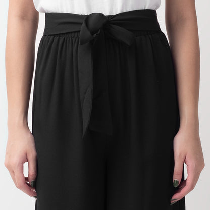 Benhill "MORAE" Celana Wanita Pinggang Karet Hitam 715-39295