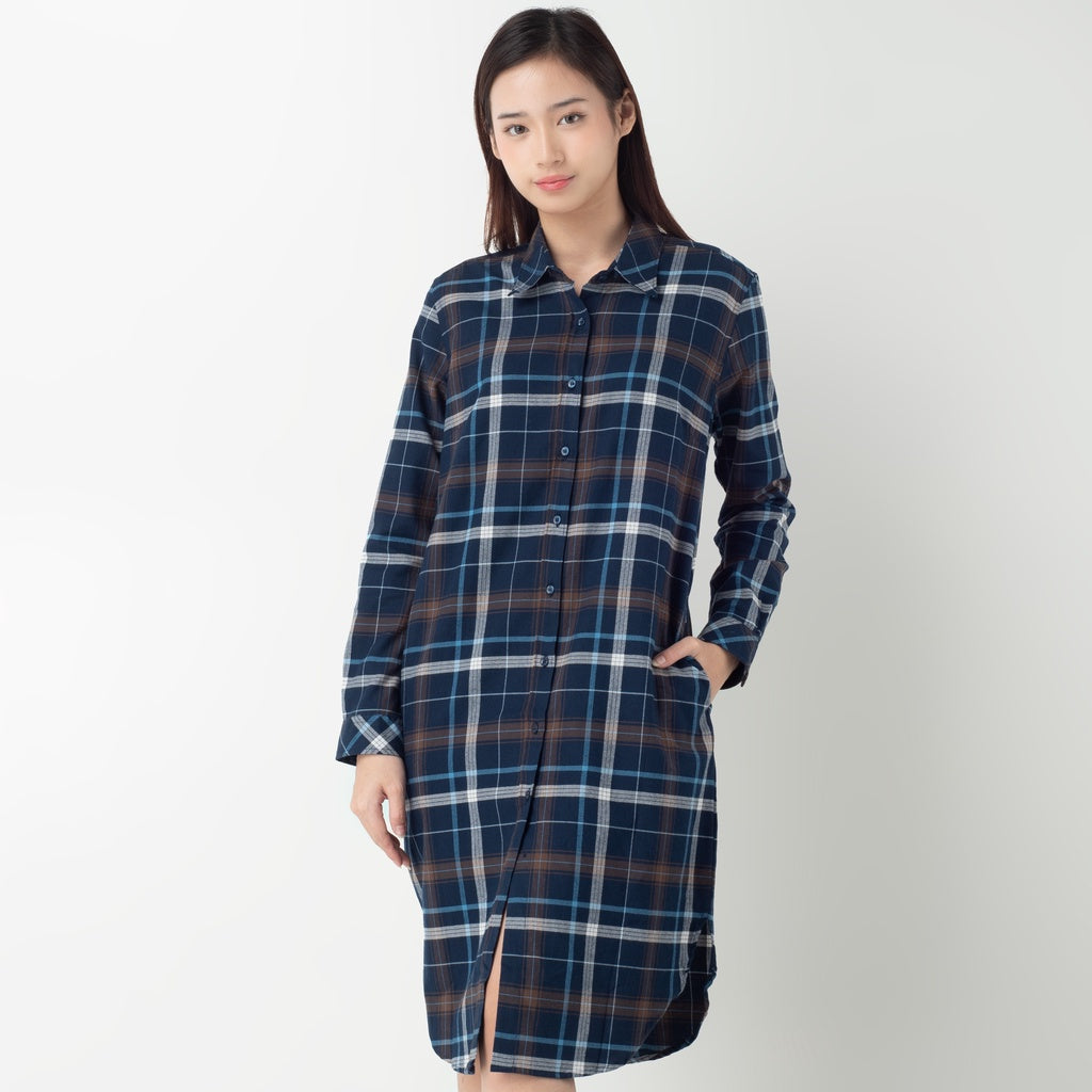 Benhill Kemeja Couple Flannel Kotak Biru 0712-11335-27074-11333