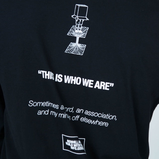 Benhill T-shirt Grafis Katun 30s Combed Lengan Panjang Hitam 354-35272