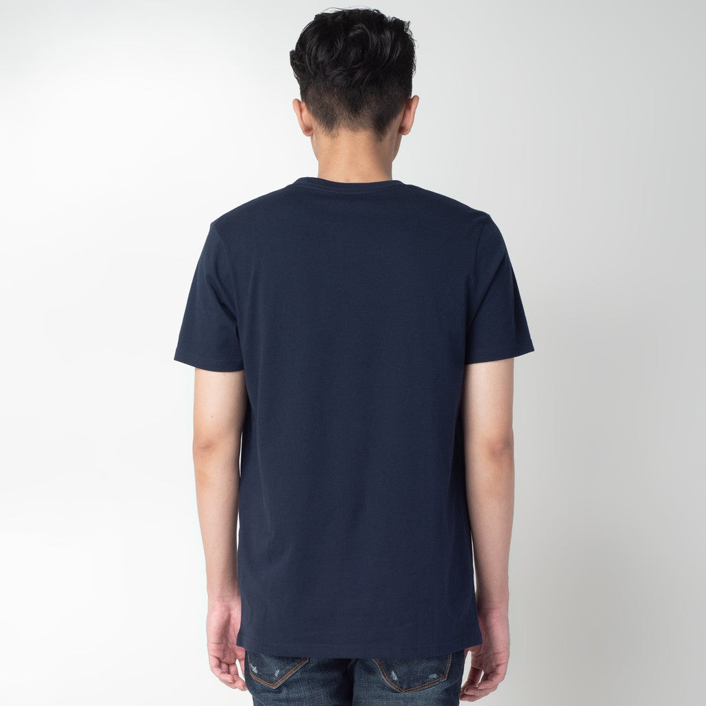 Benhill Kaos Grafis Katun 30s Combed Lengan Pendek Biru 322-35368