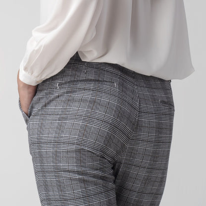 Celana Tartan Wanita "Narae" Plaid Pants Grey 259-32282