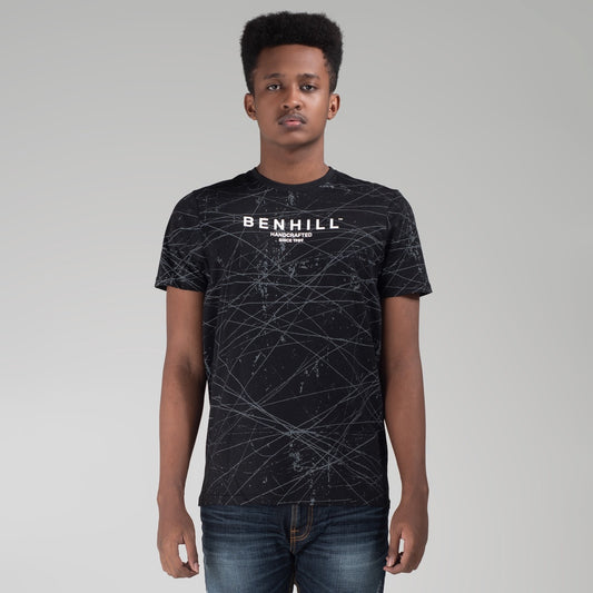 Benhill Kaos Grafis Full Print Hitam 448-39268