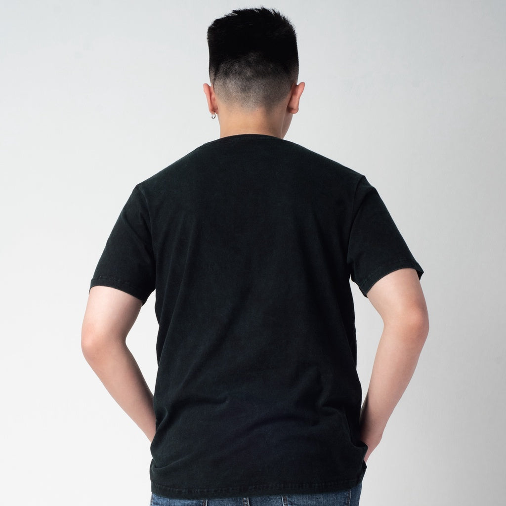 Benhill Kaos Grafis Washed Katun 30s Combed Lengan Pendek Green 318-55768