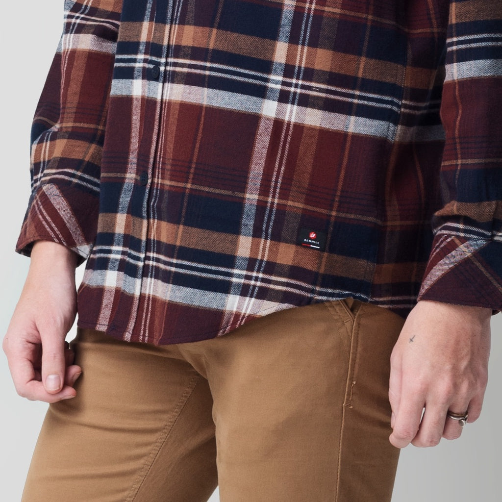 Benhill Kemeja Pria Flannel Lengan Panjang Kotak Coklat 29408-11533