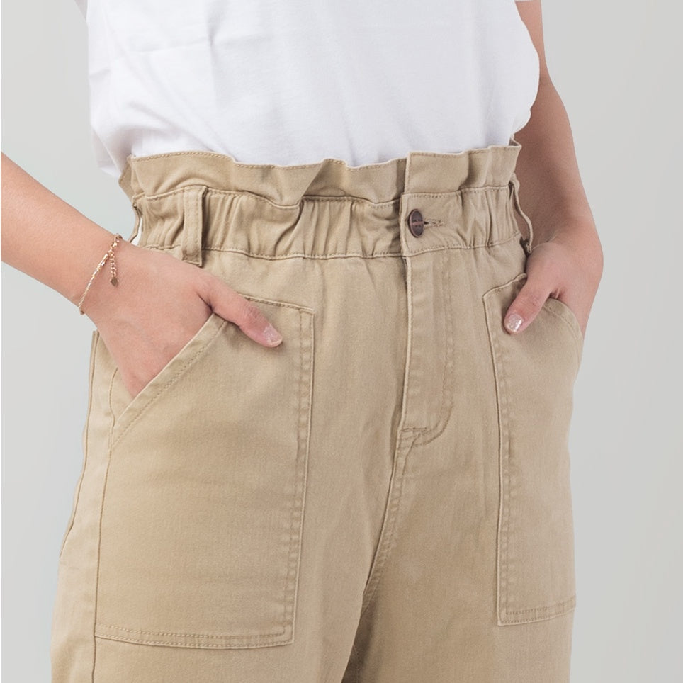 Benhill "Yeji" Celana Wanita High Waist Cream 881-32E0F