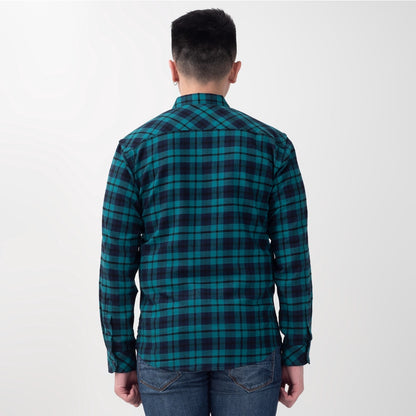 Benhill Kemeja Pria Flannel Lengan Panjang Kotak Hijau 27096-11733