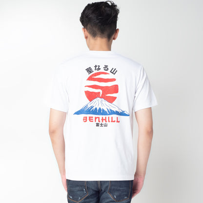 Benhill Kaos Grafis Katun 24s Combed Lengan Pendek Putih 404-405-15168