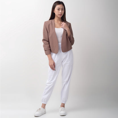 Benhill "Nayeon" Blazer Kerja / Outer Wanita Premium  Lengan Serut Salmon 795-39599