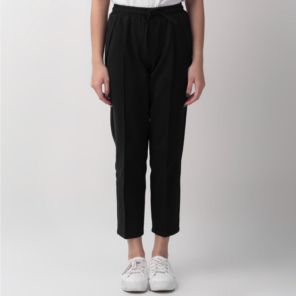 Benhill "Dalmi" Celana Casual Wanita Pinggang Karet Black 732-39296