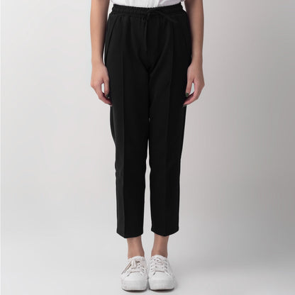 Benhill "Dalmi" Celana Casual Wanita Pinggang Karet Black 732-39296