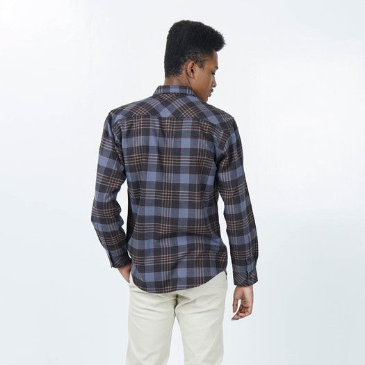 Benhill Kemeja Couple Flannel Kotak Abu 726-11635-53-11633