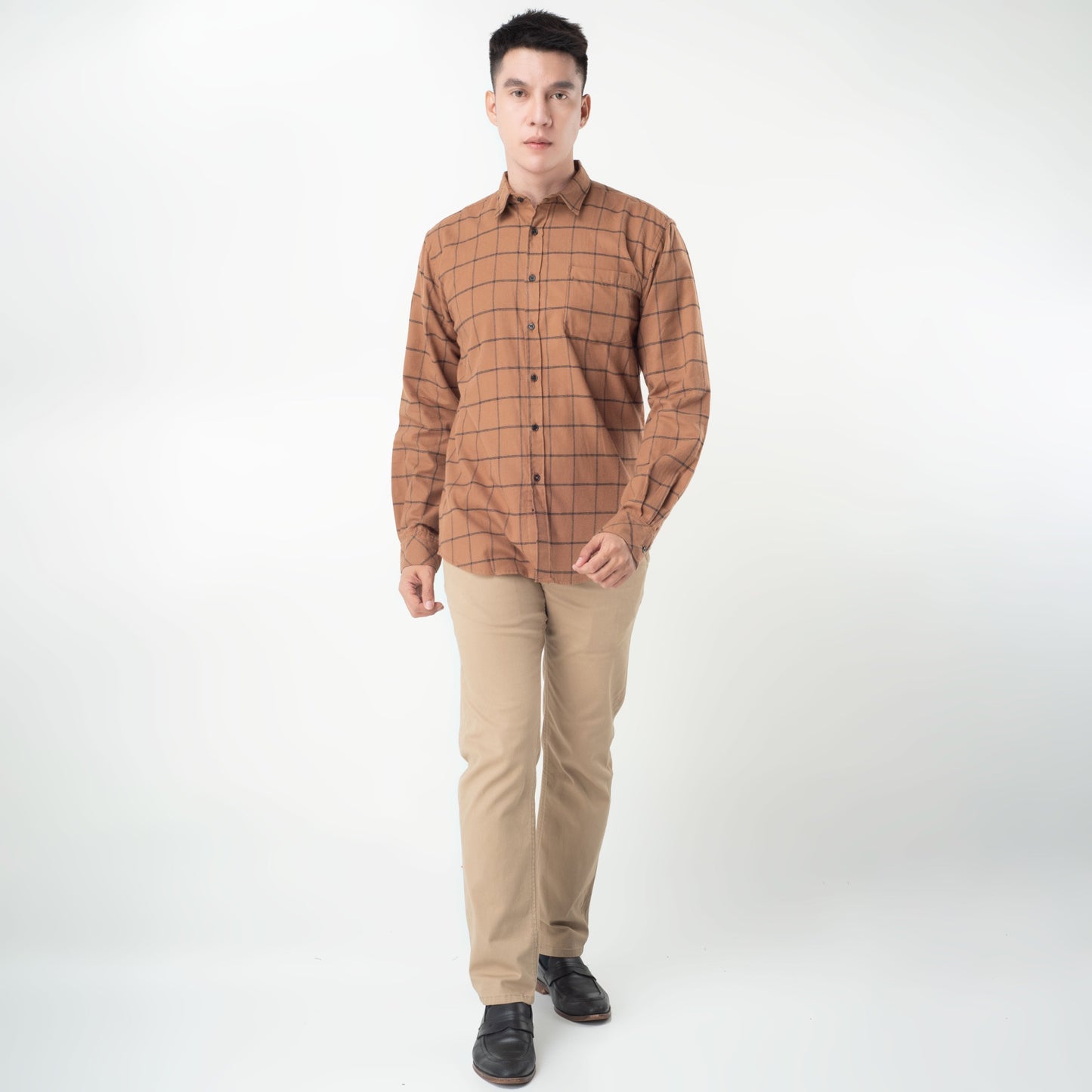Benhill Kemeja Pria Flannel Kotak Coklat 27068-11533