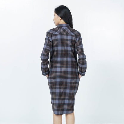 Benhill Kemeja Couple Flannel Kotak Abu 726-11635-53-11633