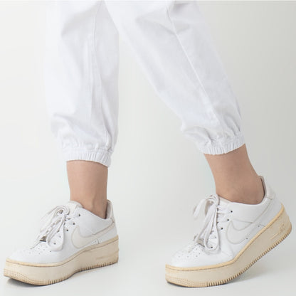 Benhill Celana  "Rae"  Stretch Wanita High Waist Jogger Pants White 284-32191