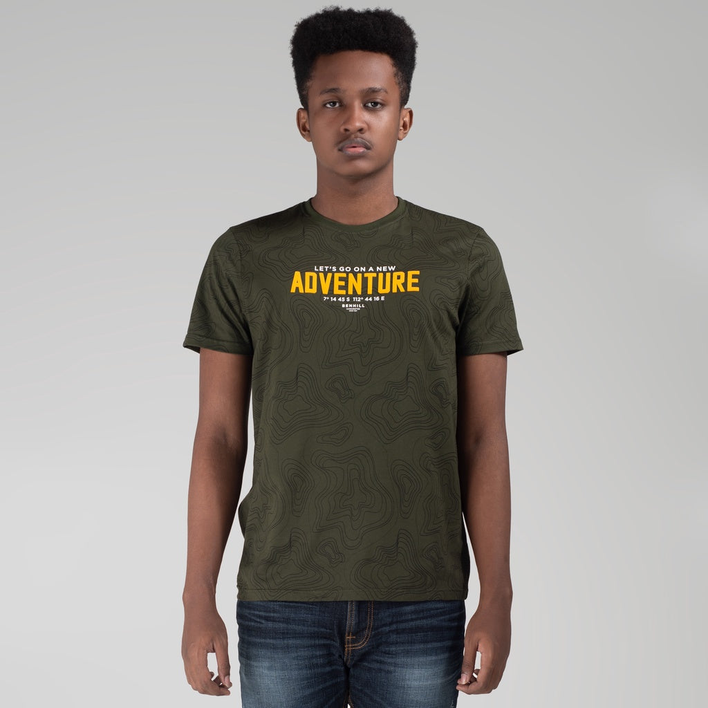 Benhill Kaos Grafis Full Print Hijau Army 451-39768