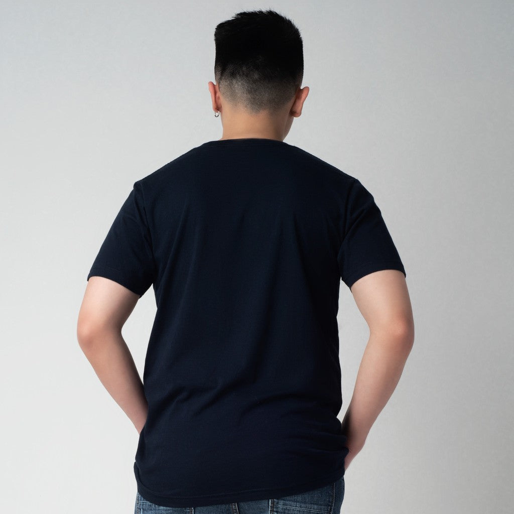 Benhill Kaos Grafis Katun 30s Combed Lengan Pendek Dark Navy 307-55368