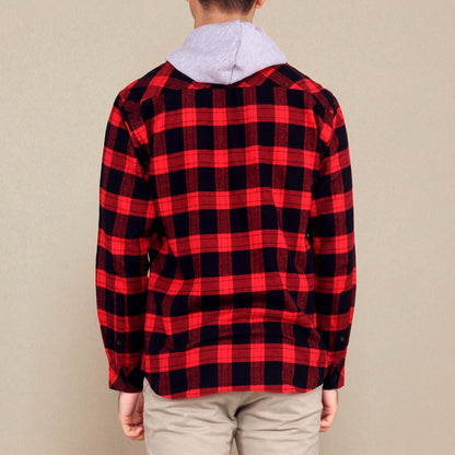 Benhill Hoodie Flannel Kotak Merah 27375-76-11438