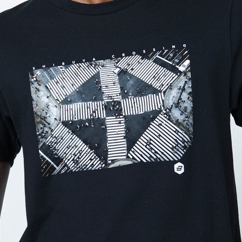 Benhill Kaos Grafis Katun 30s Combed Lengan Pendek Warna Hitam 423-15268