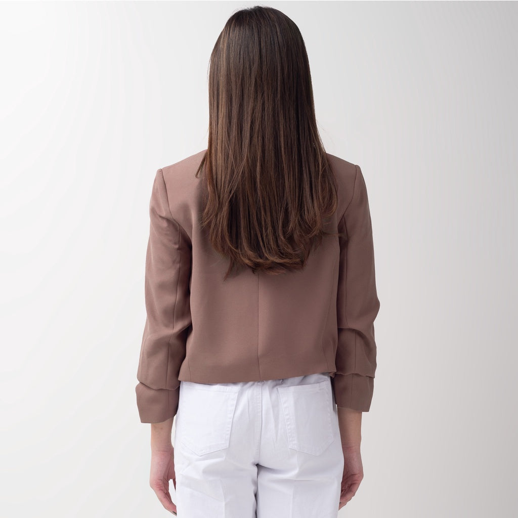 Benhill "Nayeon" Blazer Kerja / Outer Wanita Premium  Lengan Serut Salmon 795-39599