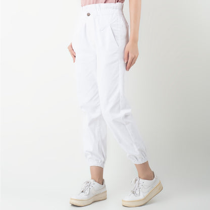 Benhill Celana  "Rae"  Stretch Wanita High Waist Jogger Pants White 284-32191